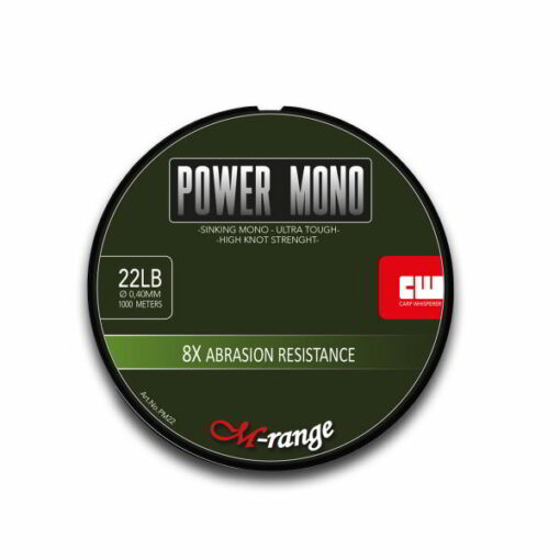 Power mono karperlijn 22LB Zeer schuurbestendige hoofdlijn voor het karpervissen