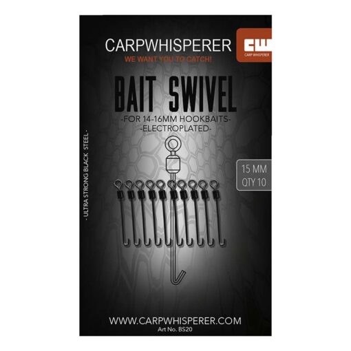 Bait swivel 15mm 10 stuks De bait swivel voor het snel bevestigen van je boilies