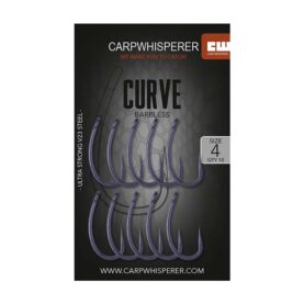 Curve barbless maat 4 Curve weerhaakloze karperhaak maat 4