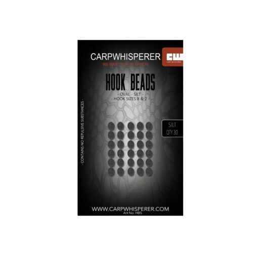 hook-beads-oval-silt-grey De CW Hook Beads passen op iedere karperahaak
