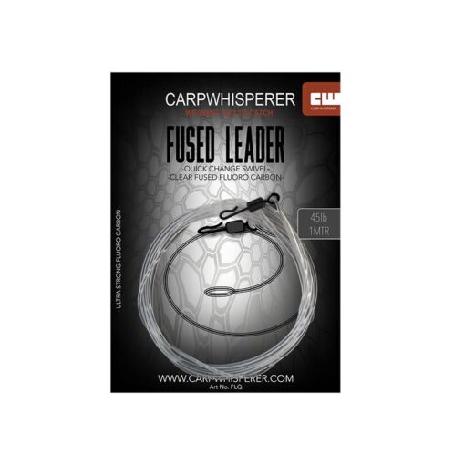 Fused fluoro leader-quick change swivel fluorocarbon karper leader kant en klaar