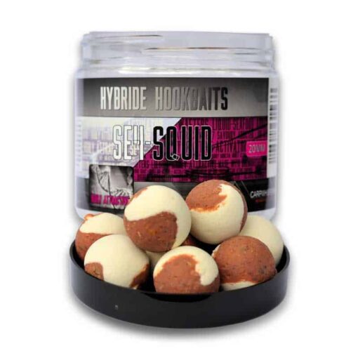 hybride squid liver-20MM De hybride wafter is gemaakt van zowel zinkende boilie mix als pop up mix
